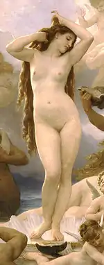 Detail aus Die Geburt der Venus, von William Adolphe Bouguereau (1879)