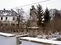 Figur des heiligen Nepomuks auf der Steinbrücke in Bělá nad Radbuzou