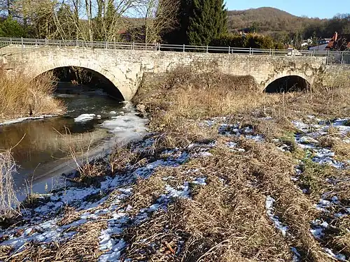 Brücke über Alsenz und Mühlgraben in Hochstätten