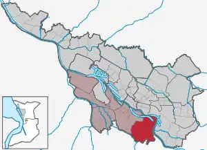 Stadt Bremen, Stadtteil Obervieland hervorgehoben