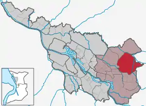 Stadt Bremen, Stadtteil Oberneuland hervorgehoben