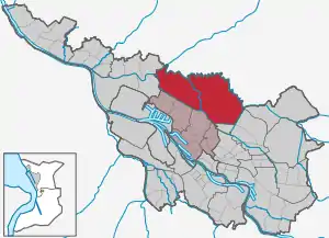 Stadt Bremen, Stadtteil Blockland hervorgehoben