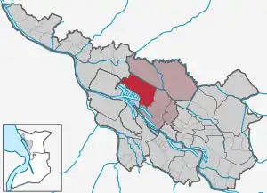 Stadt Bremen, Stadtteil Gröpelingen hervorgehoben