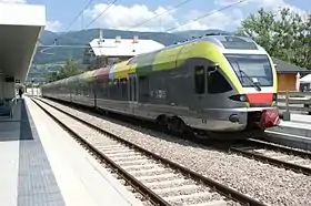 Pustertalbahn im Bahnhof Bruneck