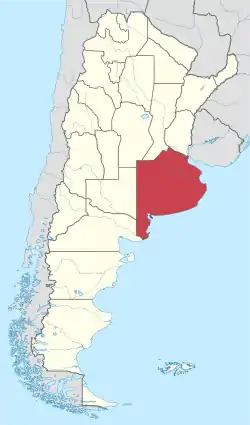 Lage der Provinz Buenos Aires