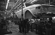 Endmontage des 412 Variant im Stammwerk Wolfsburg, 1973