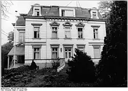 Ansicht der Wohnvilla im Jahr 1987, genutzt als Botschaft der Volksrepublik Bulgarien