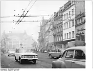 Anger mit Autos am 14. März 1970,Fünf Tage vor dem Erfurter Treffen von Willi Stoph mit Willy Brandt