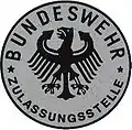 Zulassungsplakette der Bundeswehr (nicht reflektierend)