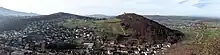 Panoramablick zur Burg Landskron (Oberelsass) vom Hofstetter-Chöpfli aus gesehen