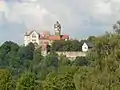 Blick auf die Ronneburg vom Weißen Berg aus gesehen