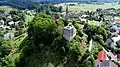 Burg Thuisbrunn aus der Vogelperspektive (2018)