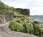 Zuweg in den Weinbergshängen zur Burgruine Zeltingen