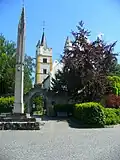 Burgkirche mit Kriegerdenkmal