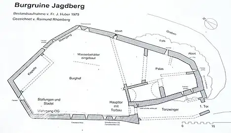 Grundriss der Burg Jagdberg