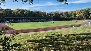 Das Burgwall-Stadion in Bremen-Blumenthal am 13. Oktober 2018