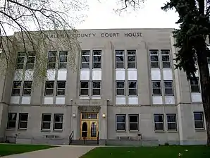 Burleigh County Courthouse in Bismarck, gelistet im NRHP mit der Nr. 85002980