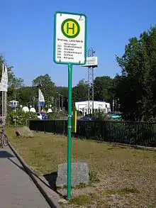 Haltestellenschild in Ilmenau