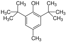 Struktur von Butylhydroxytoluol