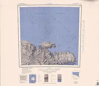 Nordostteil der Anare Mountains im Süden der Karte