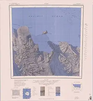 Nordwestteil der Anare Mountains im Südosten der Karte