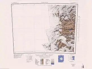 Kartenblatt mit TAYLOR GLACIER (oberer Teil)