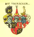 Gräfliches Wappen der Überacker (Siebmacher färbig)