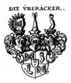 Gräfliches Wappen der Überacker (Siebmacher schwarz-weiß)