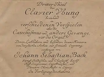 Bach’s Clavier-Übung III