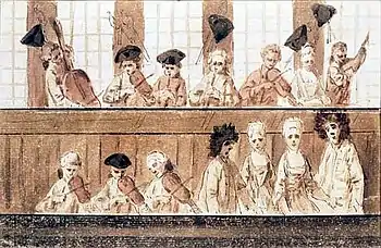 Café chantant, Champs-Élysées, 1789