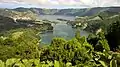 Caldeira das Sete Cidades mit Lagoa Verde und Lagoa Azul