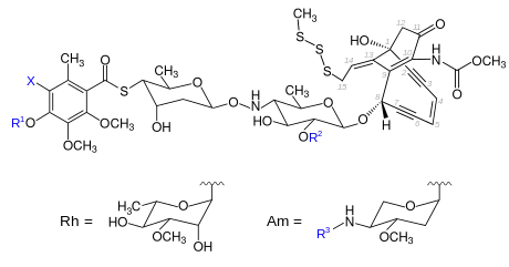 Strukturformel des Calicheamicin-Grundgerüsts