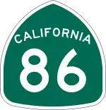 Straßenschild der California State Route 86