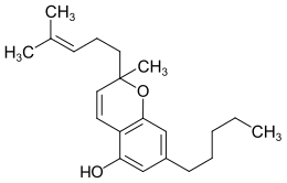 Strukturformel von Cannabichromen