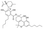 Strukturformel Cannabidiolsäure A Cannabitriolester