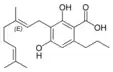 Strukturformel Cannabigerovarinsäure A