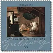 Sonderbriefmarke „200. Geburtstag Carl Spitzweg“