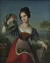 Caroline Bardua, Die Kranzwinderin, um 1838