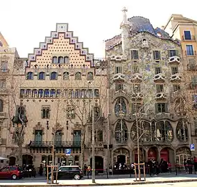 Casa Amatller neben Casa Batlló