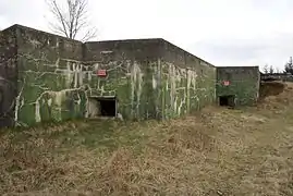 Die Casemate de Bourges im Fort de Douaumont, Ansicht von Westen (von Thiaumont und Froideterre)