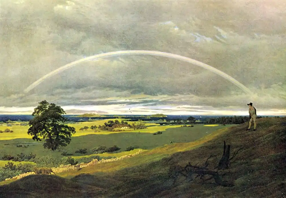 Caspar David Friedrich: Landschaft mit Regenbogen (um 1810)