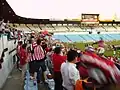 Fans vom CD Logroñés feiern 2006 den Aufstieg im La Romareda in die Segunda División B.