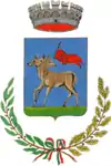 Wappen der italienischen Stadt Cerveteri mit dreiköpfiger Hirschkuh