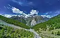 Panoramabild der Hängebrücke