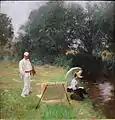 John Singer Sargent:Dennis Miller Bunker Painting at Calcot