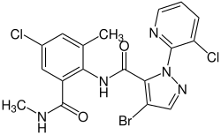 Strukturformel von Chlorantraniliprol