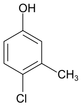 Struktur von 4-Chlor-3-methylphenol