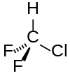 Strukturformel von Chlordifluormethan