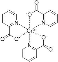 Strukturformel von Chrom(III)-picolinat