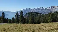 Blick von Strahlrüfi auf Walensee und Churfirsten